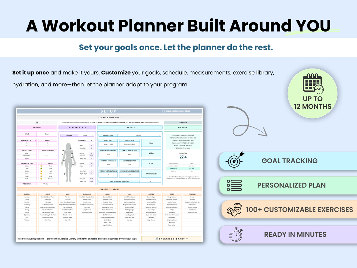 Ultimate Fitness & Workout Planner