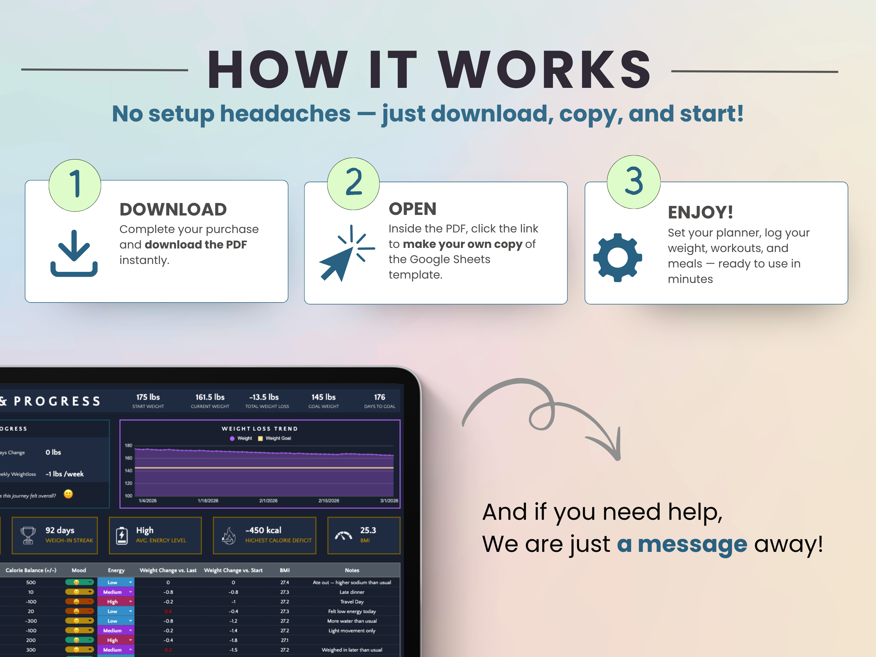 How to purchase and download your all-in-one weight loss and workout planner