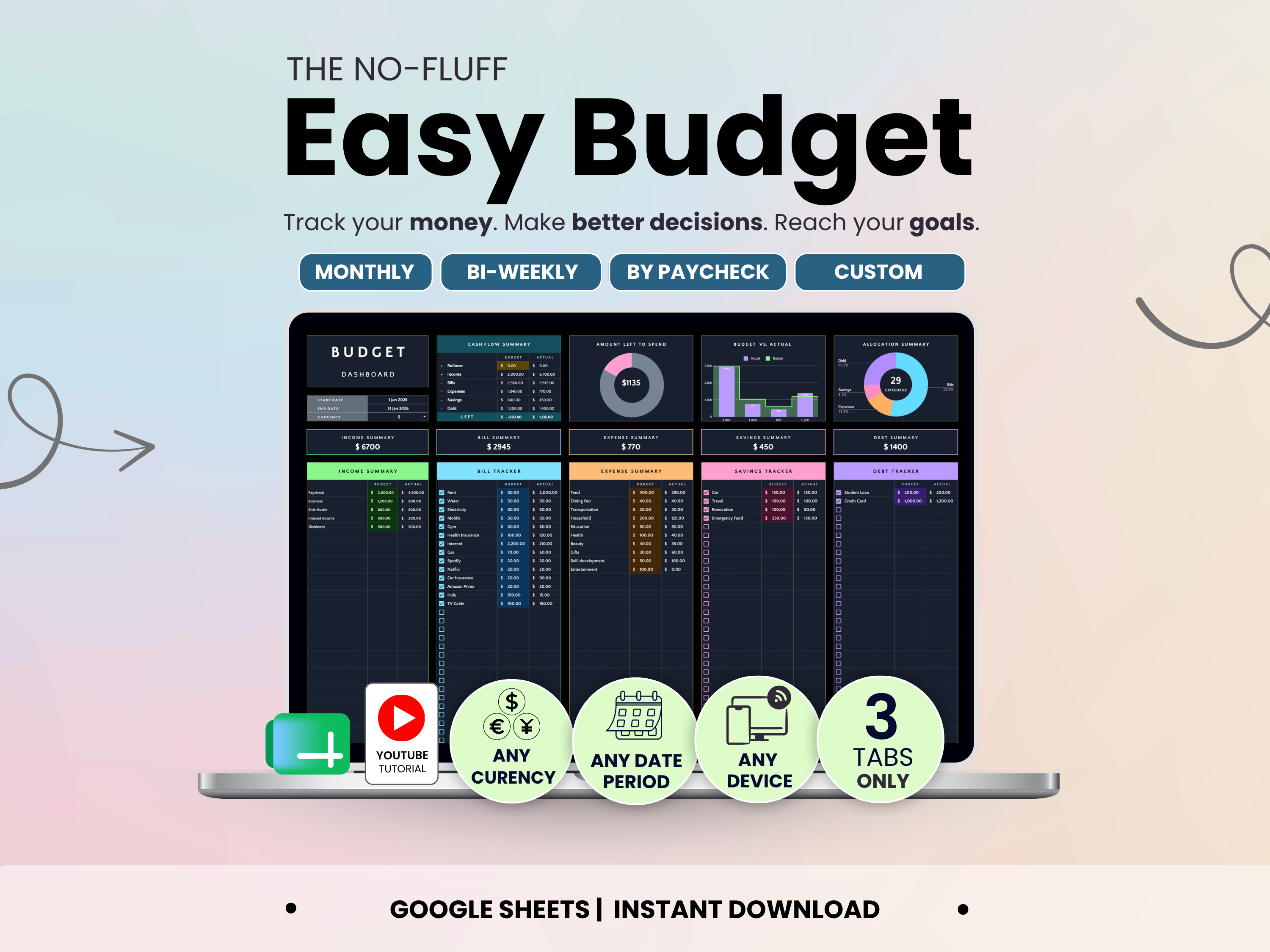 Simple easy budget tracker