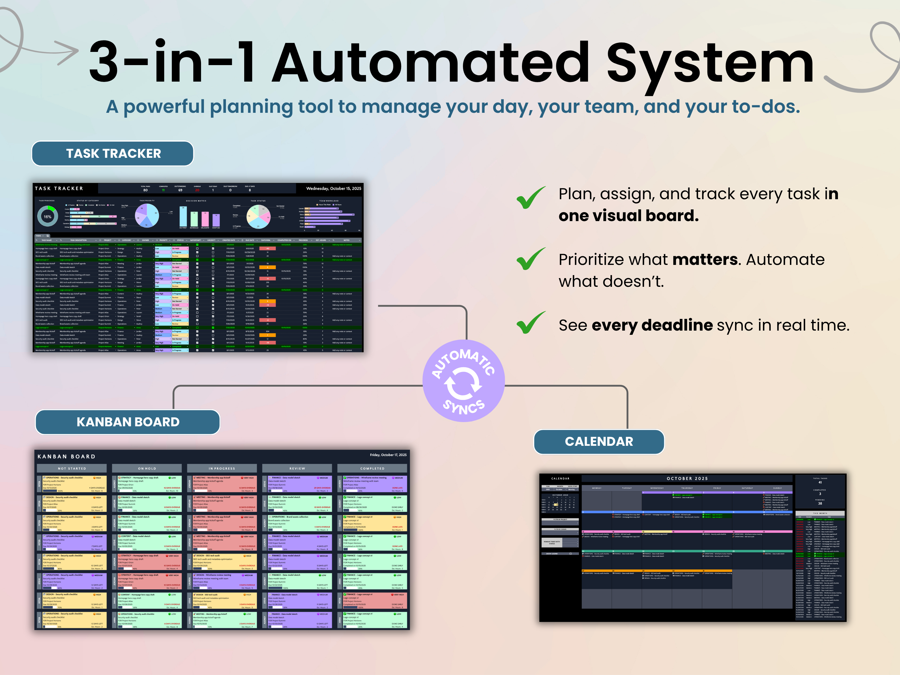 A powerful planning tool to manage your day, your team, and your to-dos.