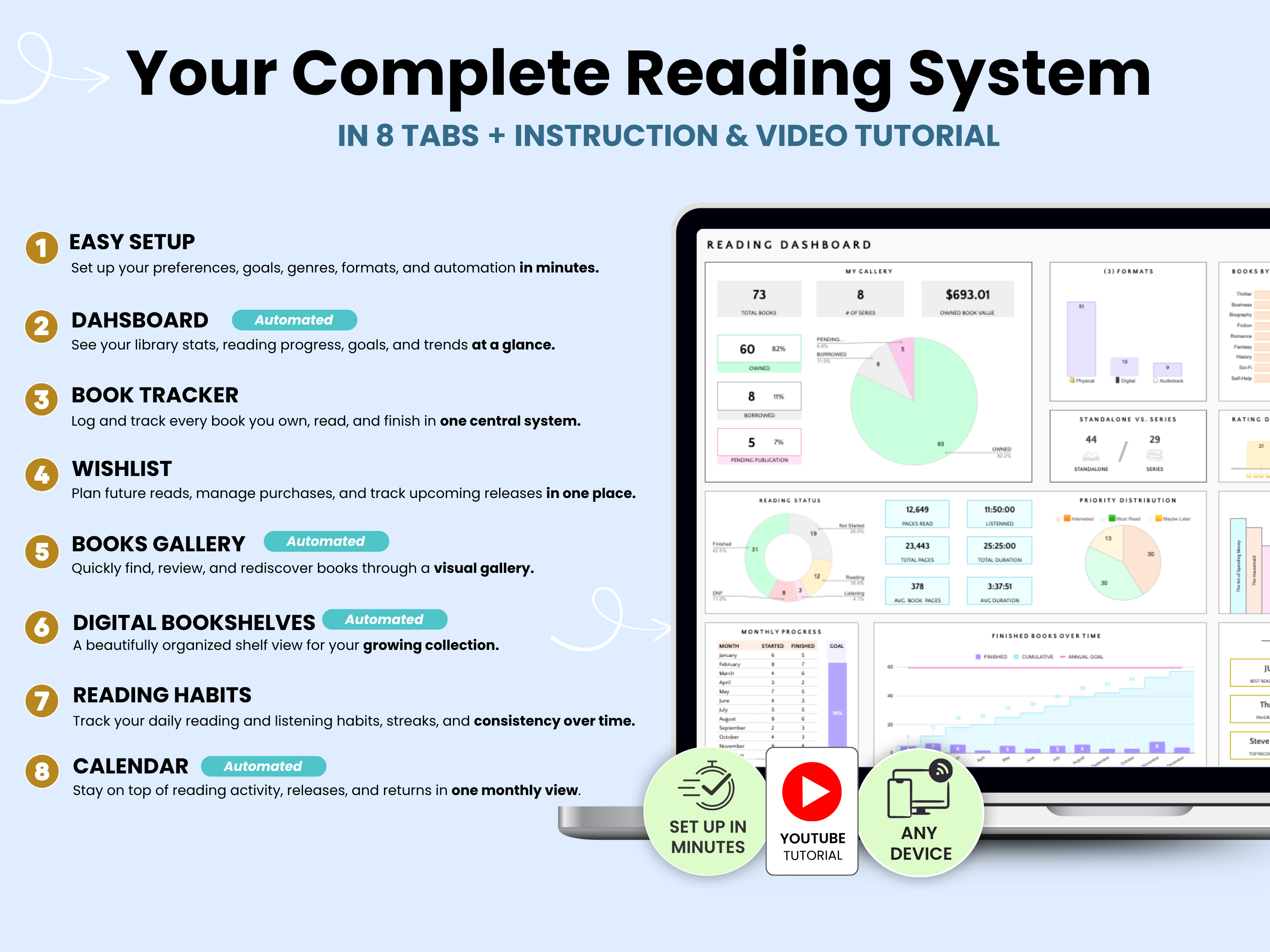 Screenshot of a software interface with a dashboard and features listed on the left.
