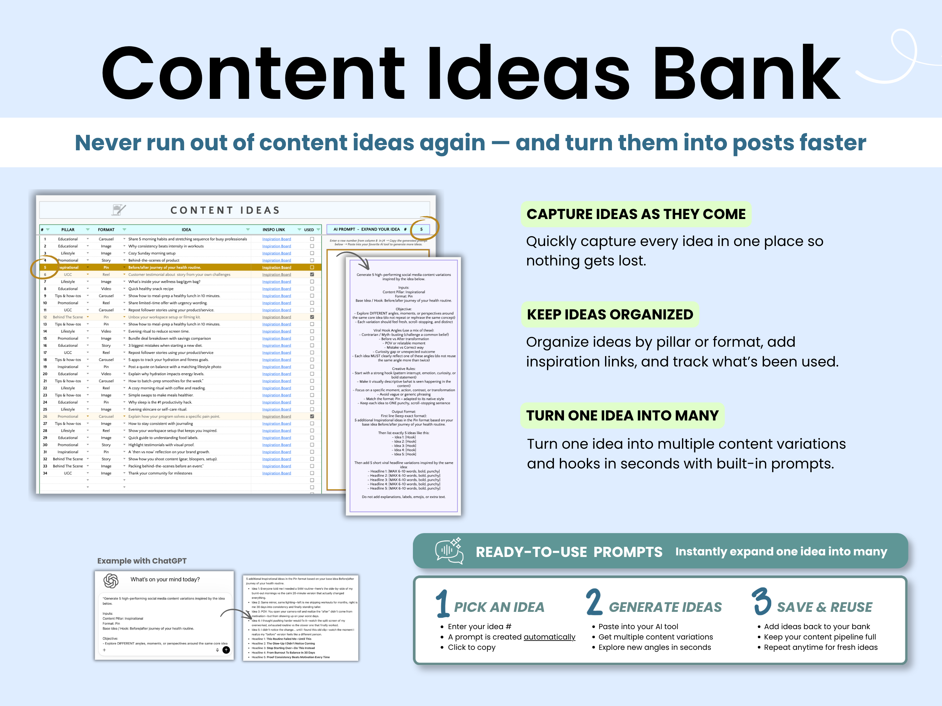 Content Ideas Bank