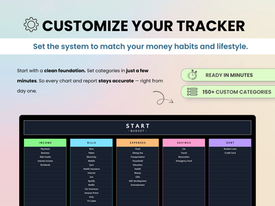 Customize your budget tracker
