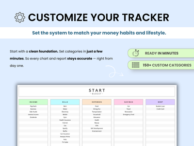 Customize your easy budget tracker