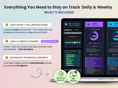 Everything You Need to Stay on Track  Daily & Weekly