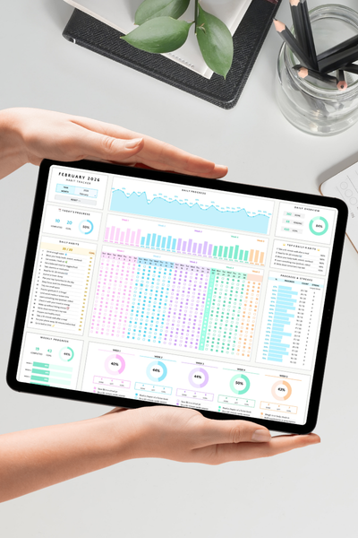 Habit Tracker Light Mode in a tablet
