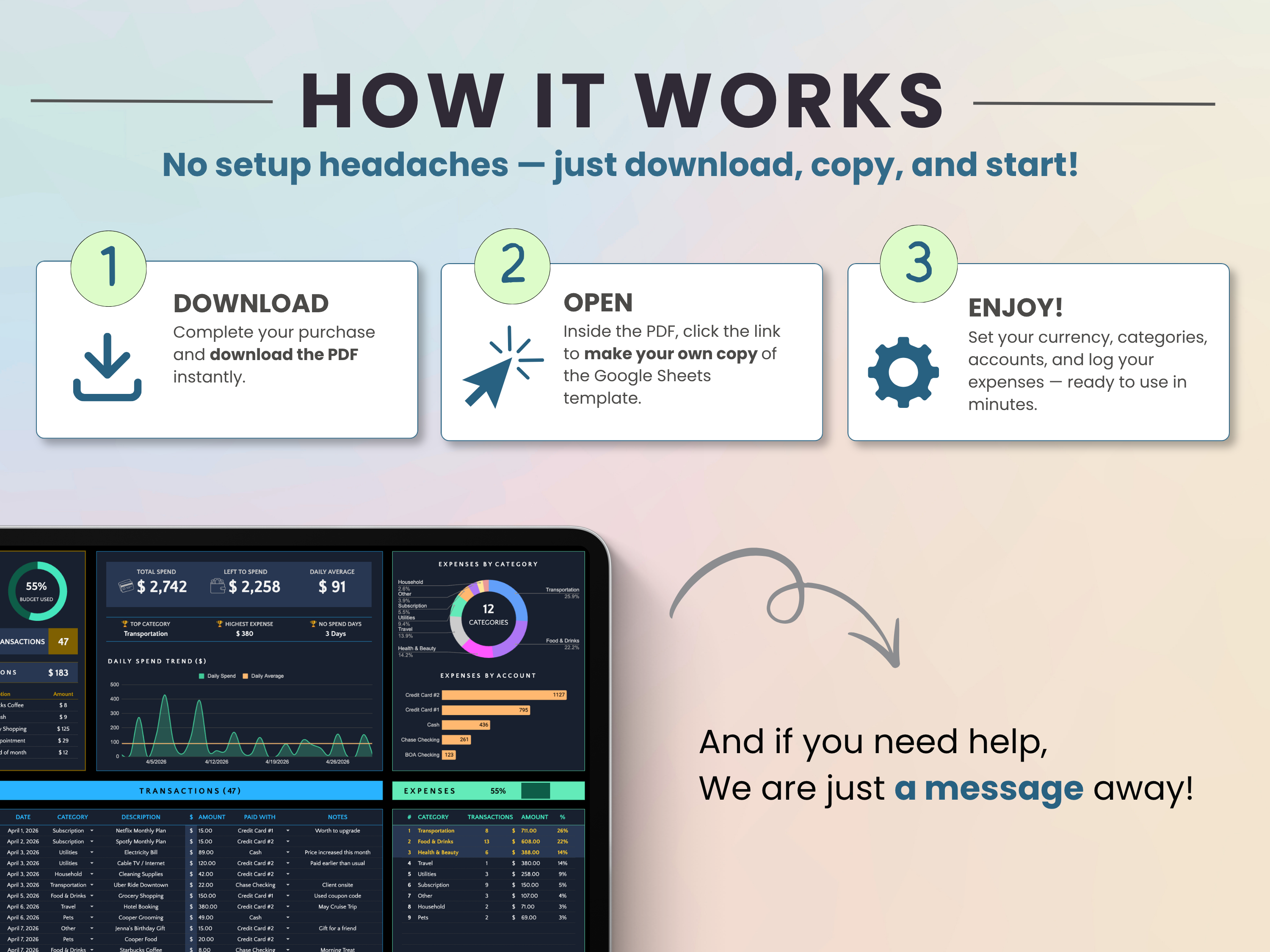  How to purchase and download your expense tracker
