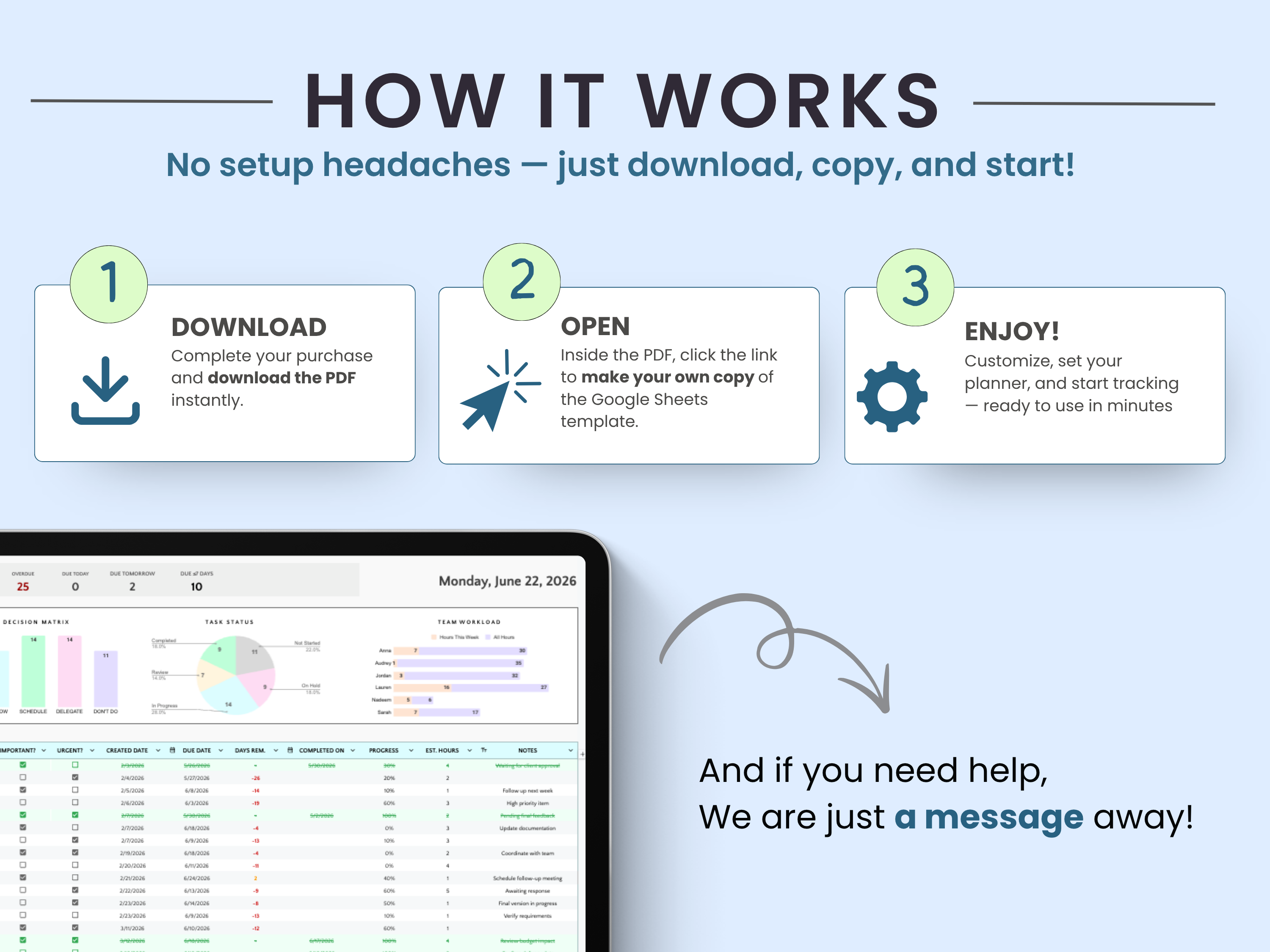 How to purchase and download your task tracker pro template 