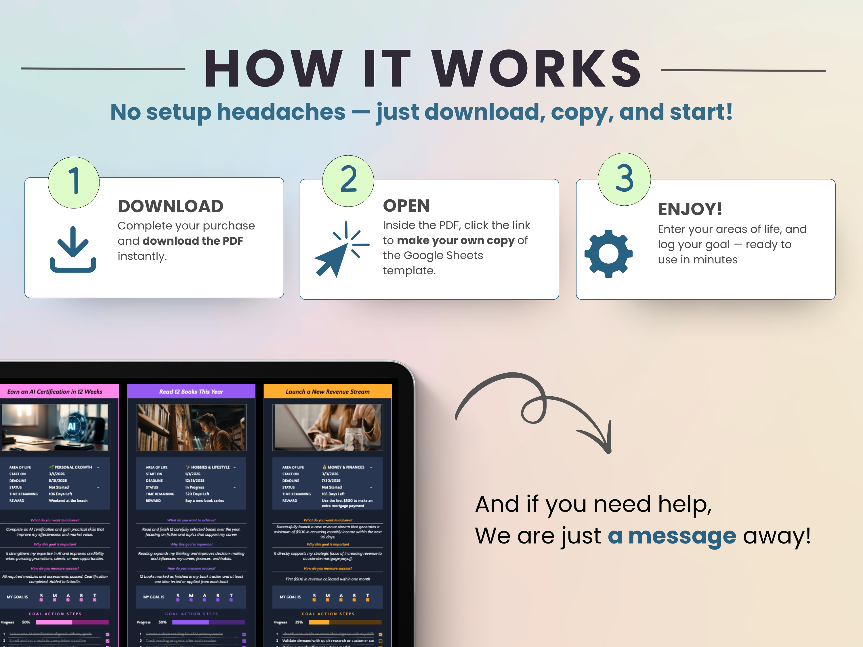 How to purchase and download your ultimate goal planner