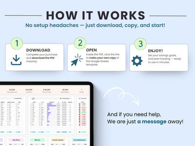 How to purchase and download the savings tracker template
