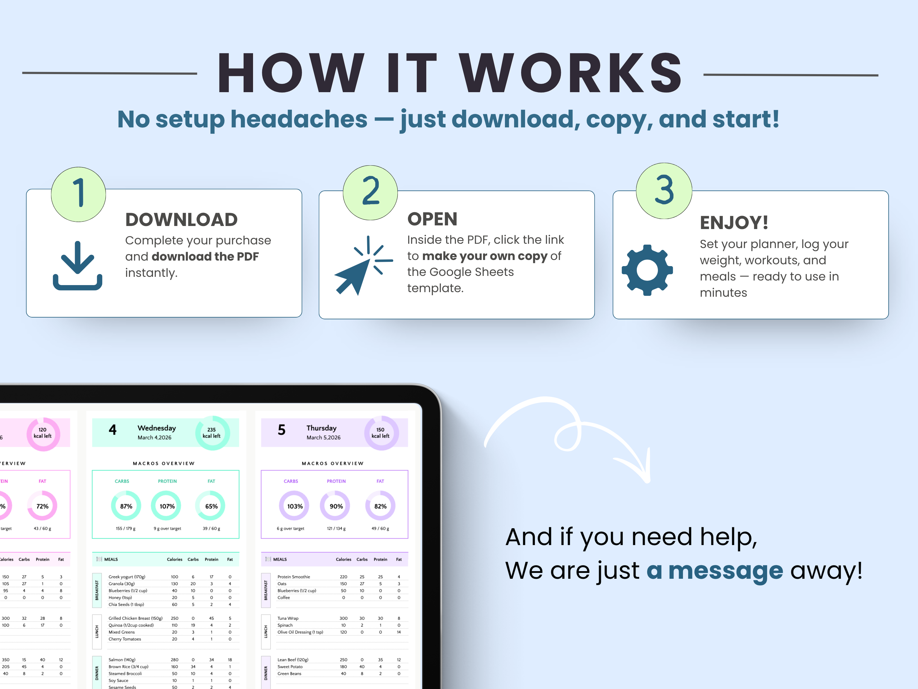 How to purchase and download your all-in-one weight loss and workout planner