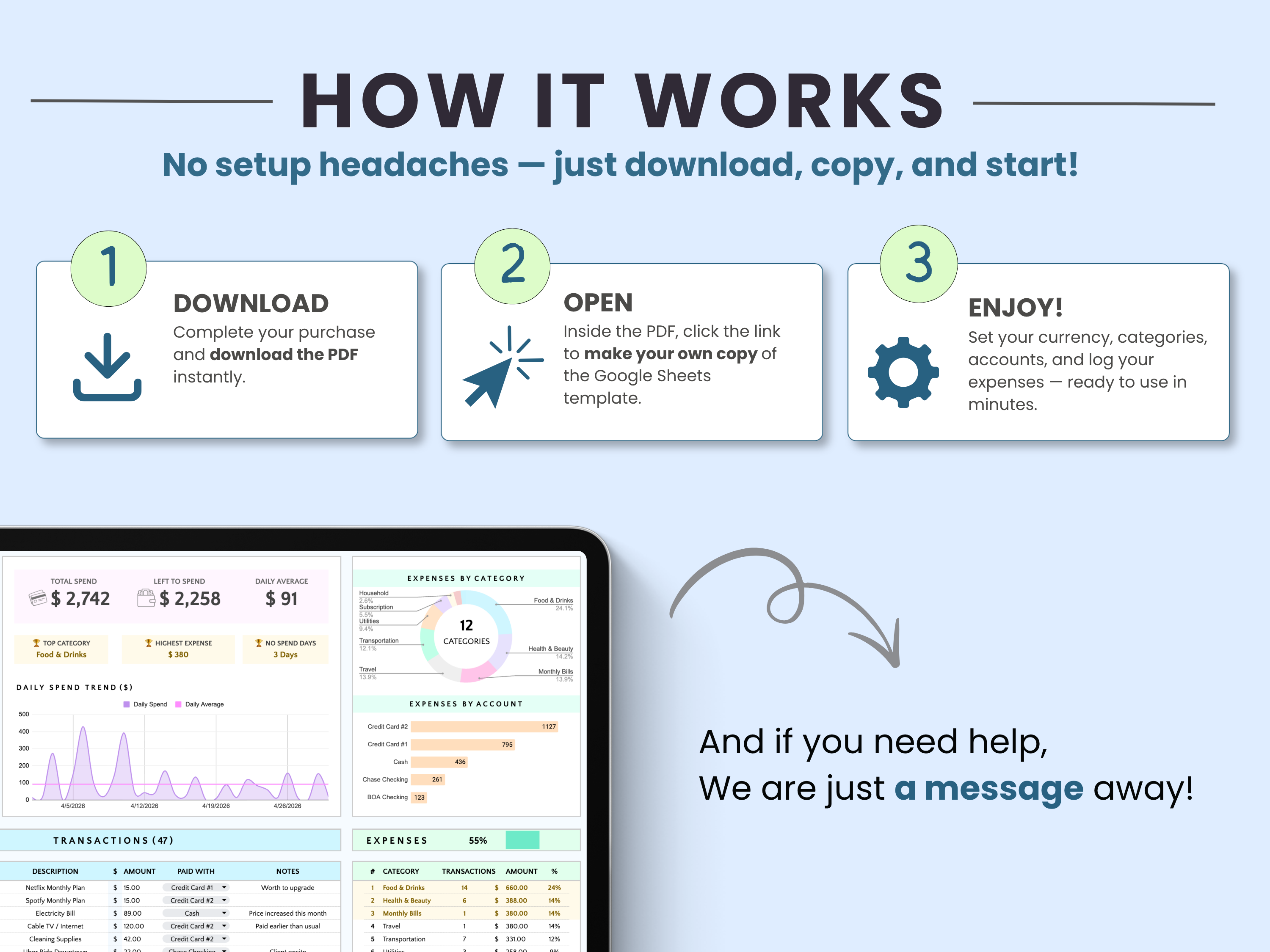  How to purchase and download your expense tracker