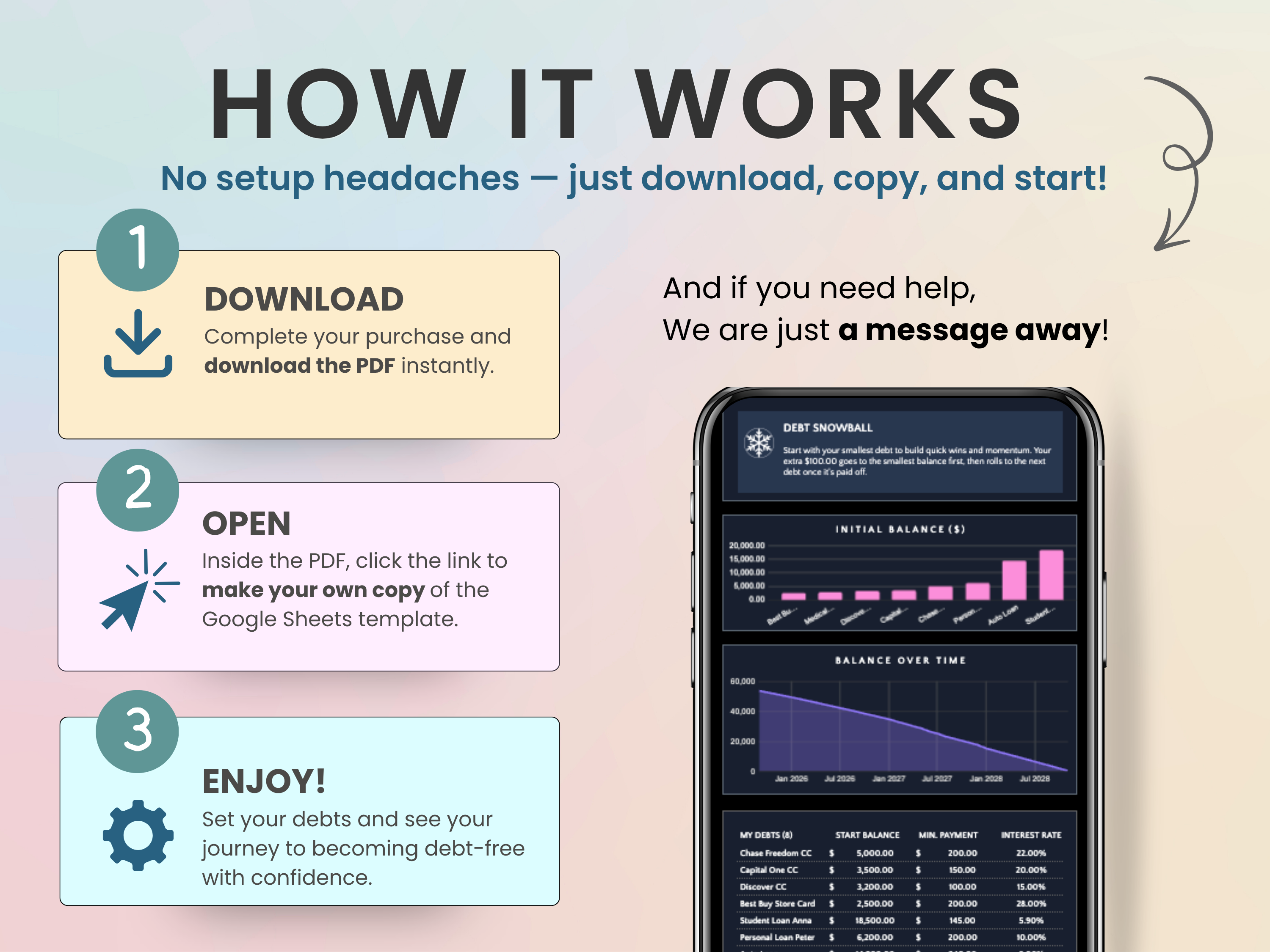 How to purchase and download your debt payoff tracker