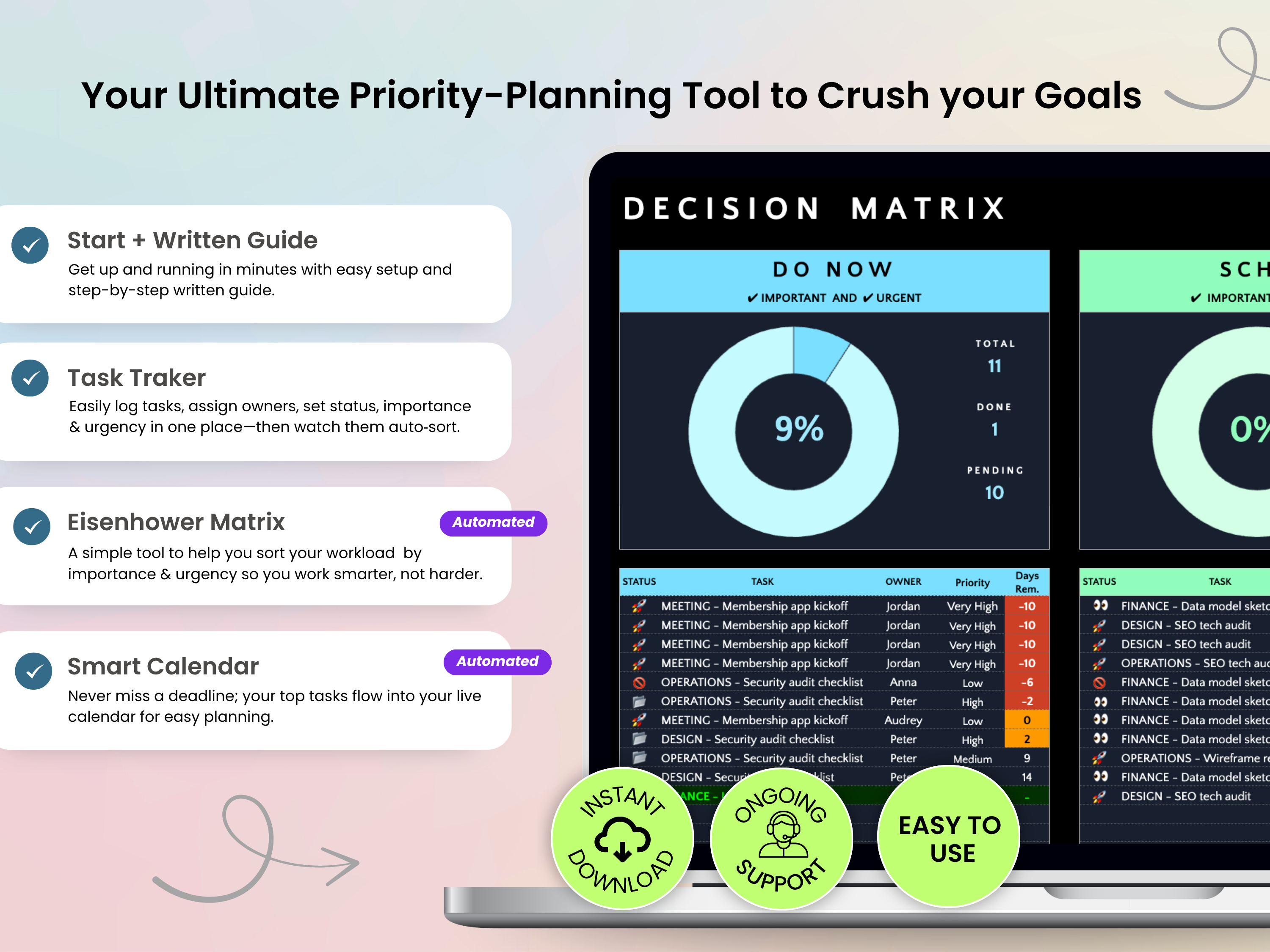 Your Ultimate Priority-Planning Tool to Crush your Goals