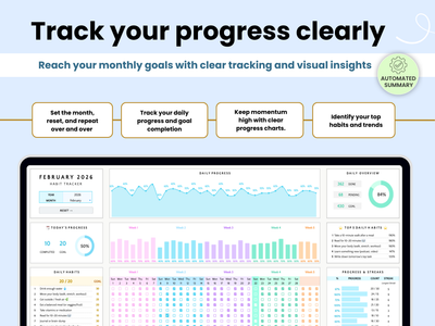 Reach your monthly goals with clear tracking and visual insights