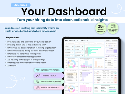 Dashboard tool for hiring data analysis with interactive filters and insights.