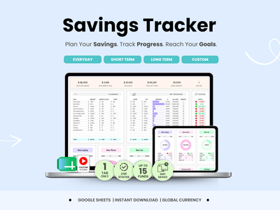Sinking Funds Savings Goals Google Sheets