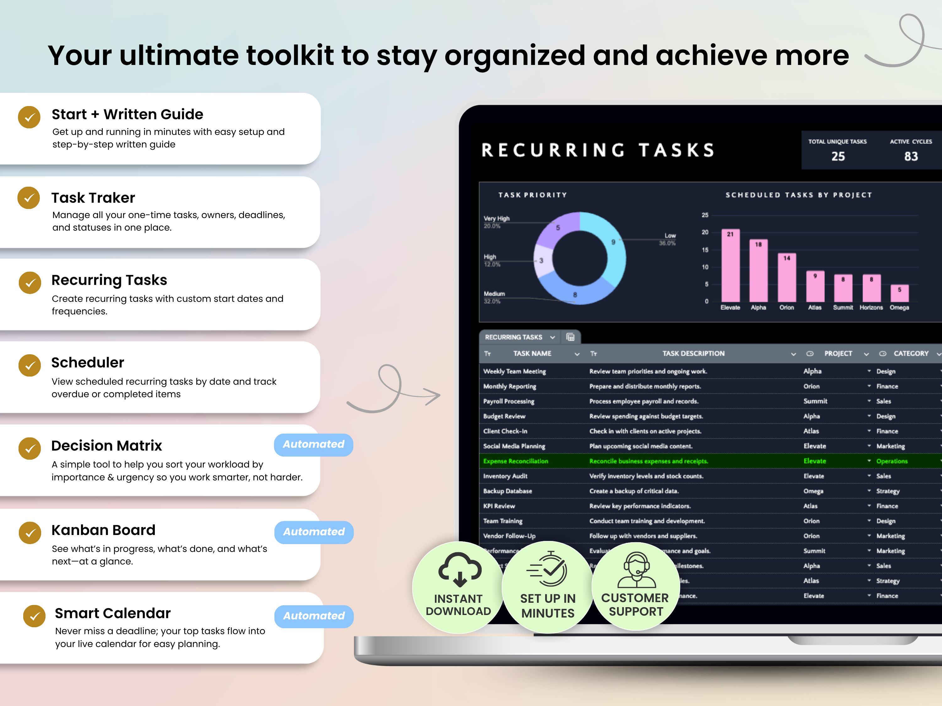 Your ultimate toolkit to stay organized and achieve more