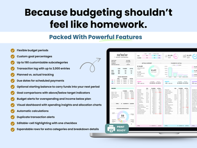 the 503020 budget template has powerful features