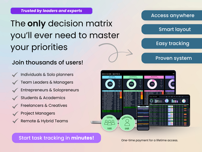 The only decision matrix you need to master your priorities