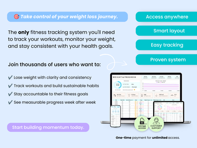 The only fitness tracking system you'll need to track your workouts, monitor your weight, and stay consistent with your health goals.