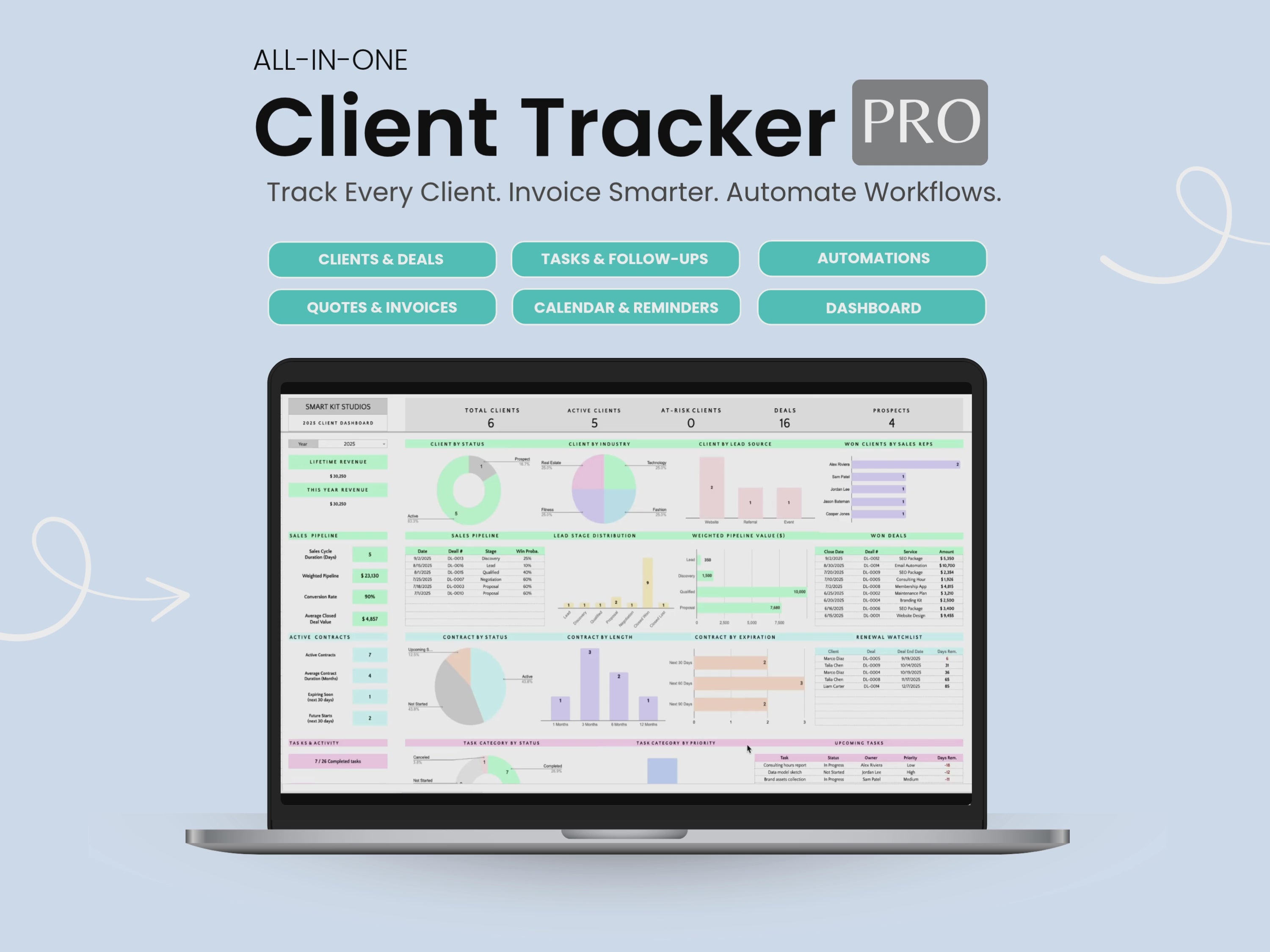 Load video: Client Tracker Pro Video Clip by Smart Kit Designs

