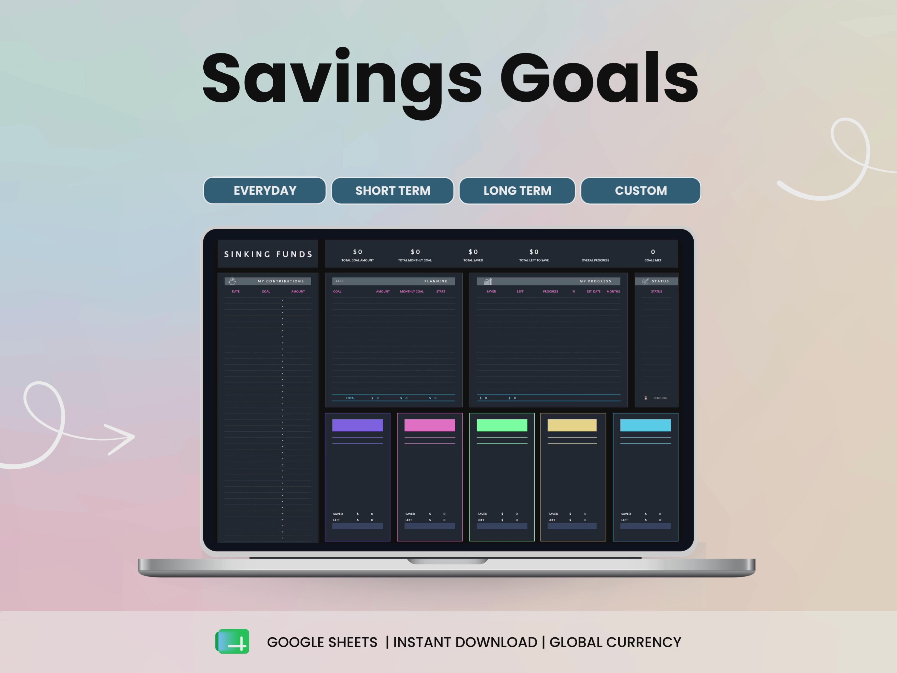 Savings Tracker Dark Mode Video Clip