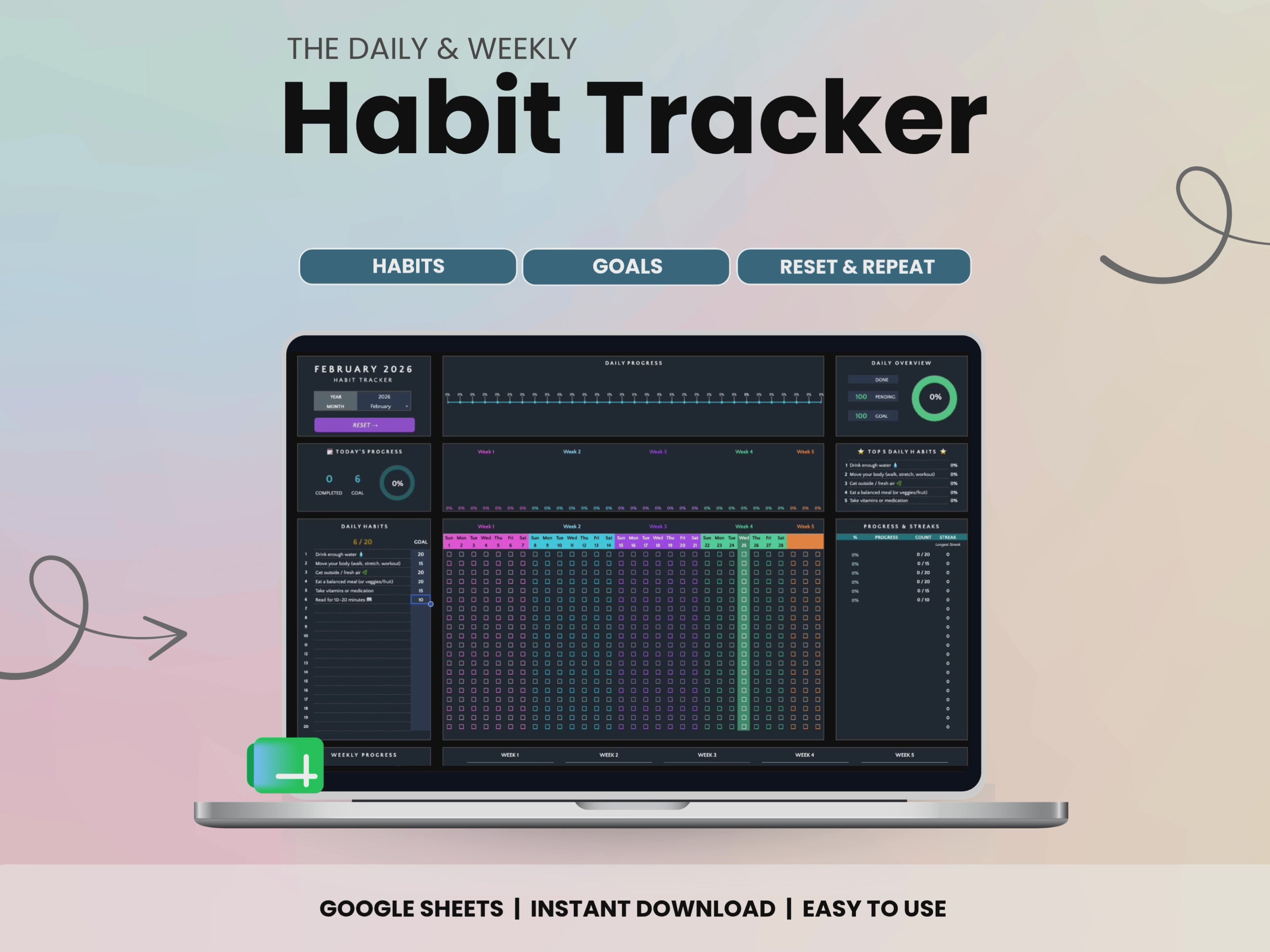 Habit Tracker Dark Mode - Video Clip