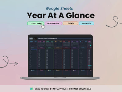 Year at a glance planner video clip