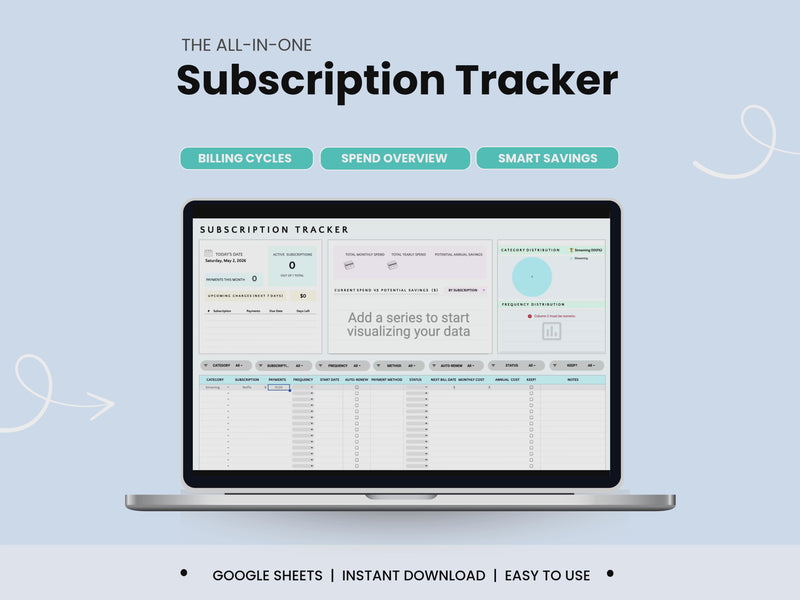 Subscription Tracker Video Tutorial