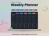 Daily & Weekly Planner Dark Mode Video Clip