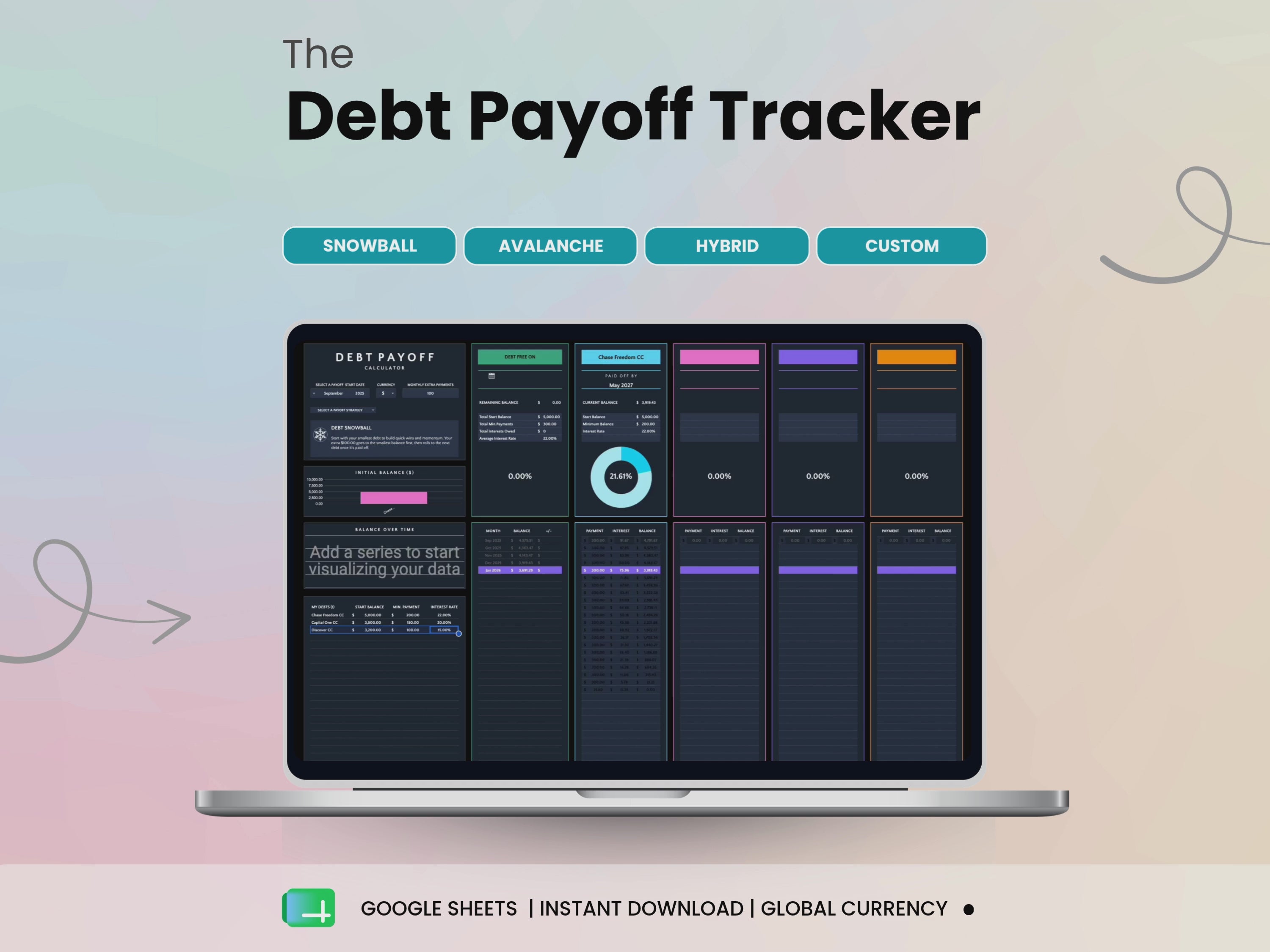Debt Payoff Tracker Dark Mode Video Clip 